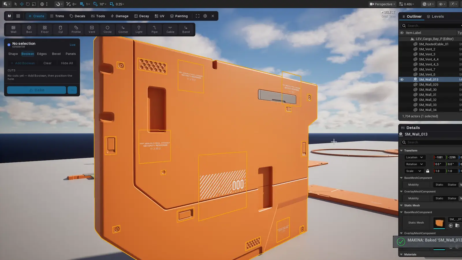 MAKINA: a full panel wall built in one take, inside Unreal Engine 5